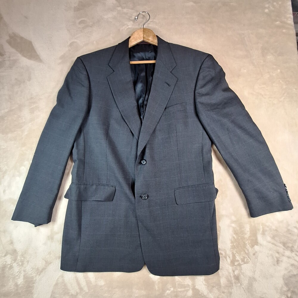 Hart Schaffner Marx Blazer Men's 40 Blue Single Breasted Ventless